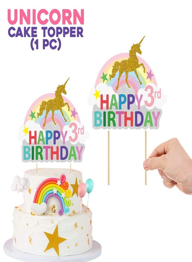 Zyozique UNICORN CAKE TOPPERS (3rd Birthday) - Image 5